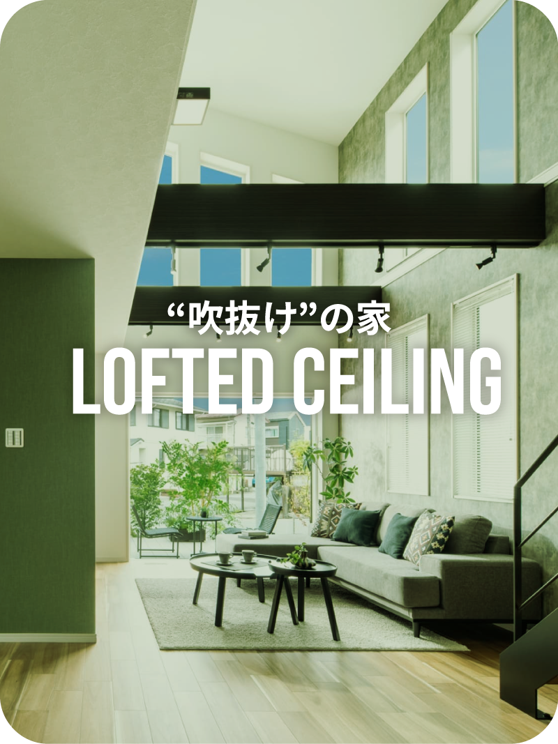 吹き抜けの家 LOFTED CEILING