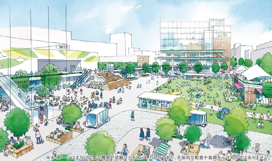 柏駅東口の「未来のすがた」イメージ図