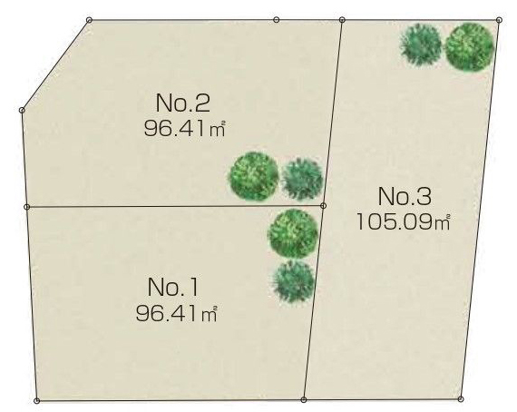 ルナシティ柏西町Ⅱ区画図
